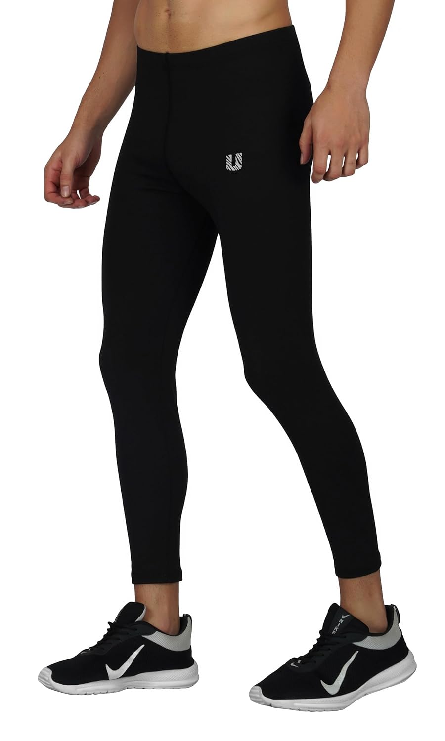 Unbeatable Mens Sports Running Set | Polyester Spandex Compression Shirt and Tights for Men Workout Combo Set | Long Sleeve Quick-Dry Fitness Track Suit for Man