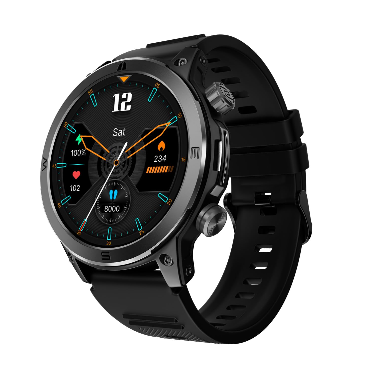 Noise Endeavour Rugged Design 1.46″ AMOLED Display Smart Watch, BT Calling, SoS Feature, Rapid Health & 100+ Sports Modes- (Black) Noise Endeavour Rugged Design 1.46″ AMOLED Display Smart Watch, BT Calling, SoS Feature, Rapid Health & 100+ Sports Modes- (Black)
