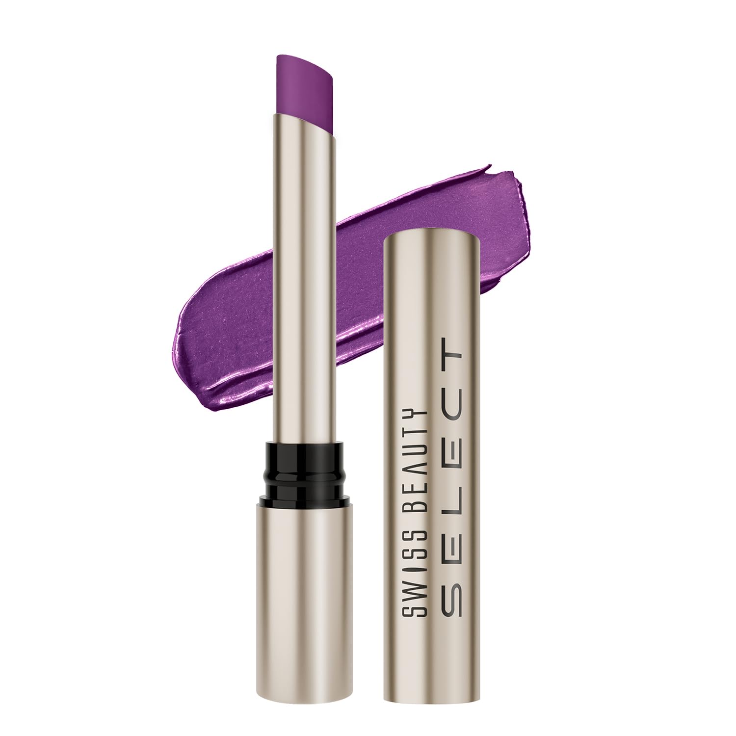 Swiss Beauty Select High On Shine Creamy Lipstick | With Mirror-shine finish | Enriched with Vitamin E | Shade- Admirer Plum, 1g | Swiss Beauty Select High On Shine Creamy Lipstick | With Mirror-shine finish | Enriched with Vitamin E | Shade- Admirer Plum, 1g |
