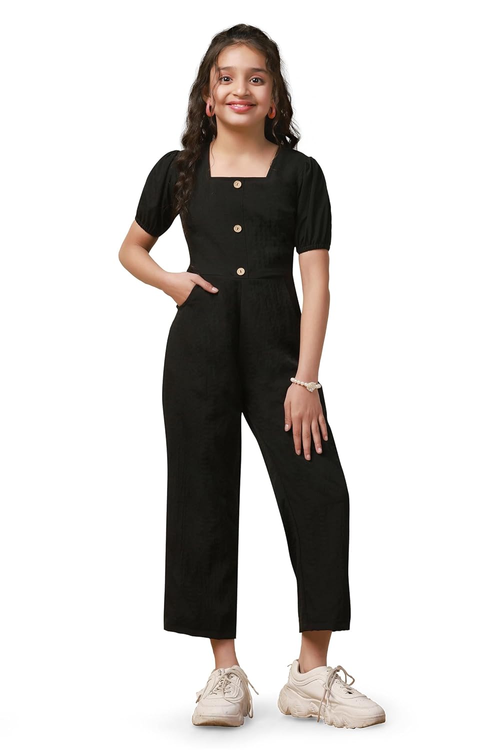 Fashion Dream Girl’s Ankle Length Solid Jumpsuit