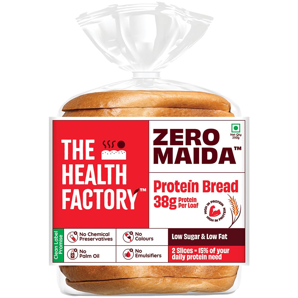 The Health Factory Zero Maida Protein Bread 250g | Clean Label, Not Brown The Health Factory Zero Maida Protein Bread 250g | Clean Label, Not Brown