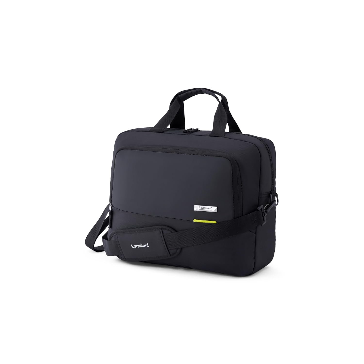Kamiliant by American Tourister Dissenter Casual Office Bailhandle Messenger Bag with 15″ Inch Laptop Compartment and Adjustable Shoulder Strap, Ergonomically Designed for Men And Women – Black