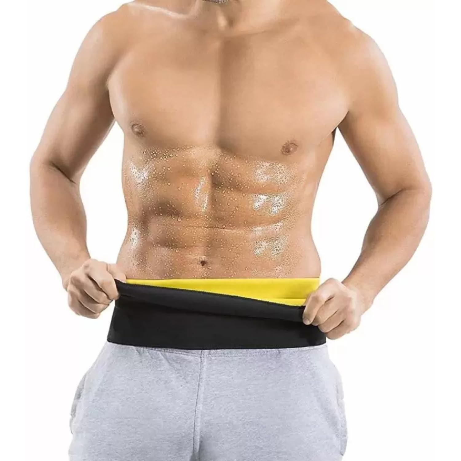TVM Tummy Shaper for Women & Men Neoprene Body Shaper Belt for Stomach Fitness Belt for Exercise & Workout Black