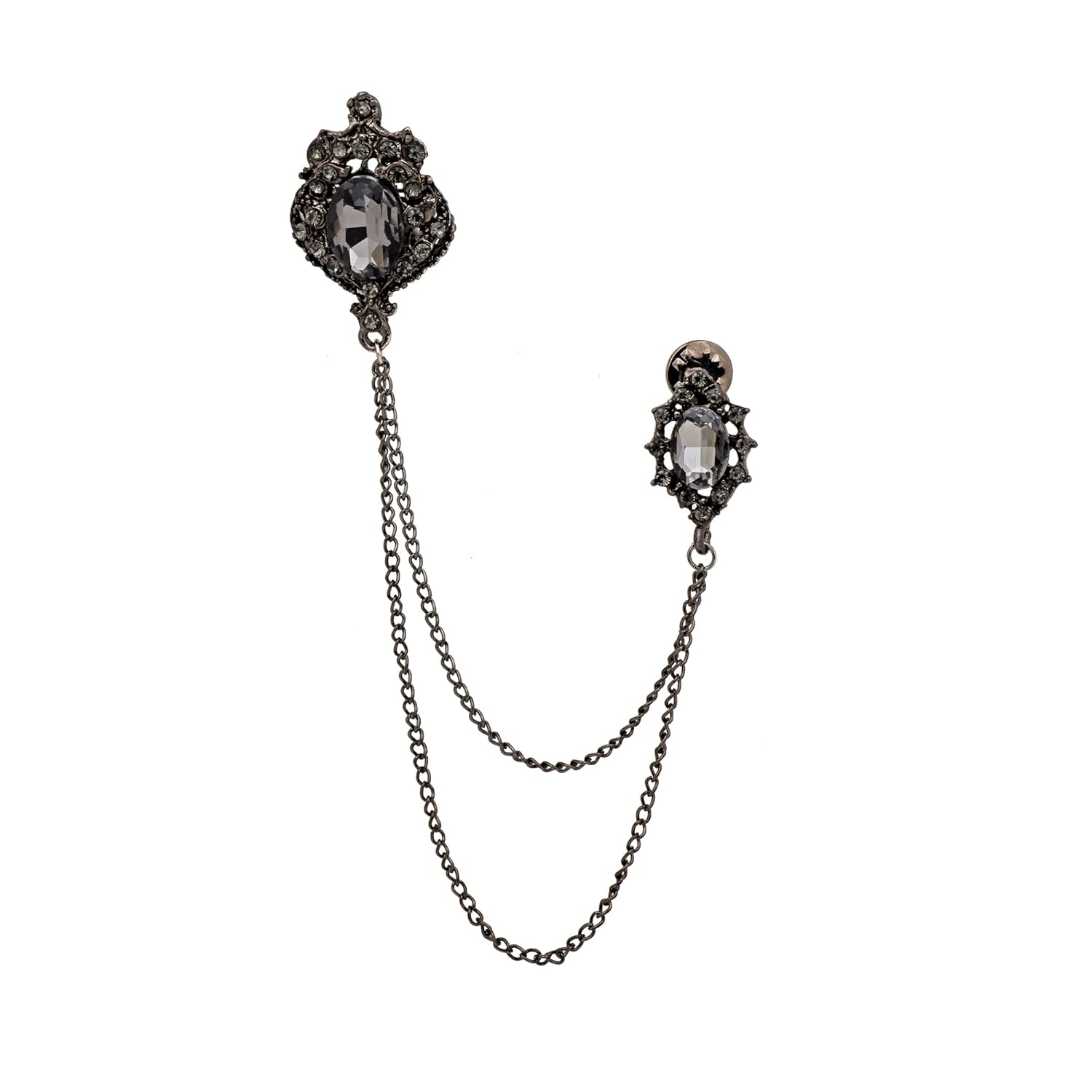 Mahi Double Layer Chain Wedding Occasion Brooch for Mens (BP1101031RC)