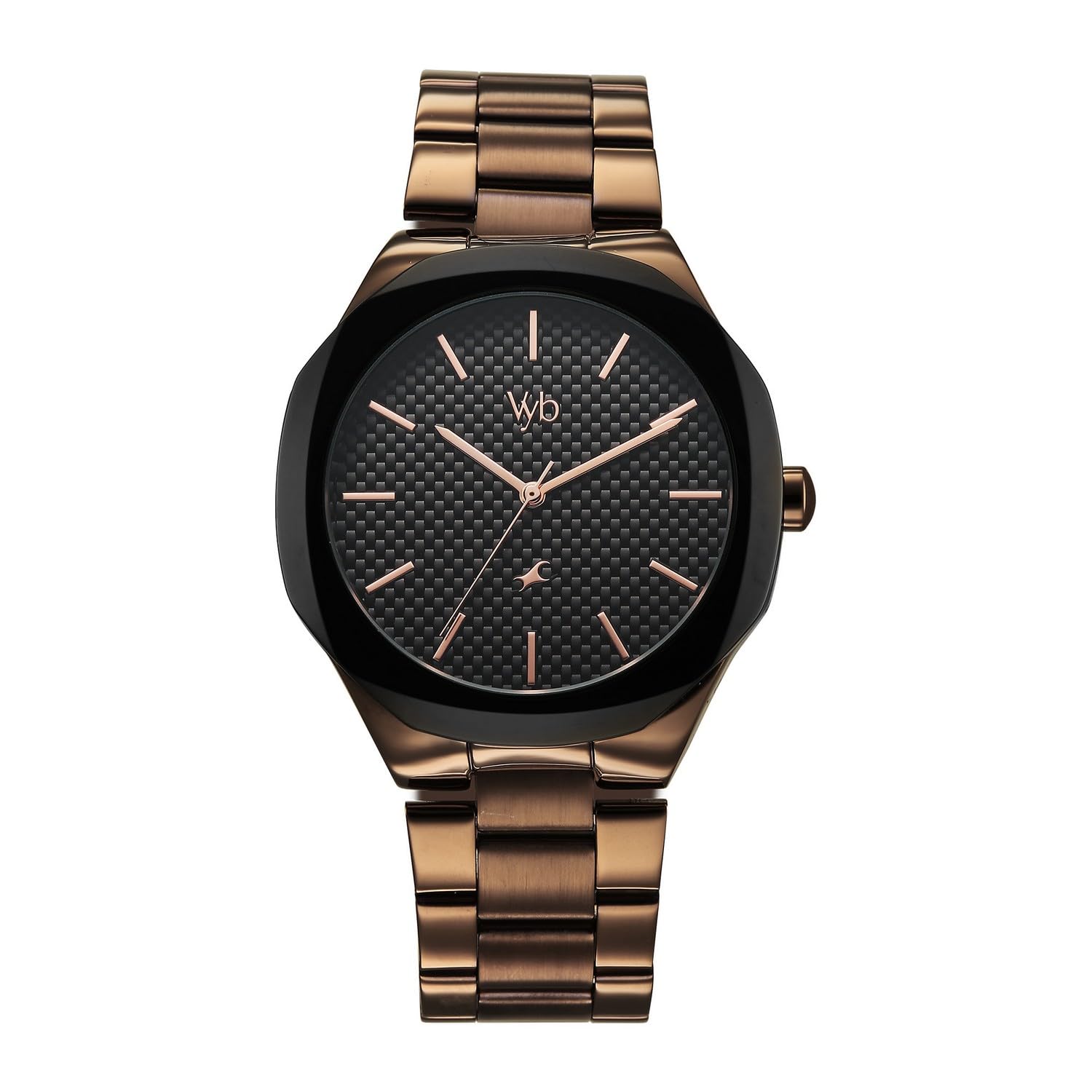 Fastrack Vyb 6.0 Challenger Quartz Black Round Dial Men’s Watch | Stainless Steel Strap Material Analog | Guys Analog Watches – FV30033KM01W