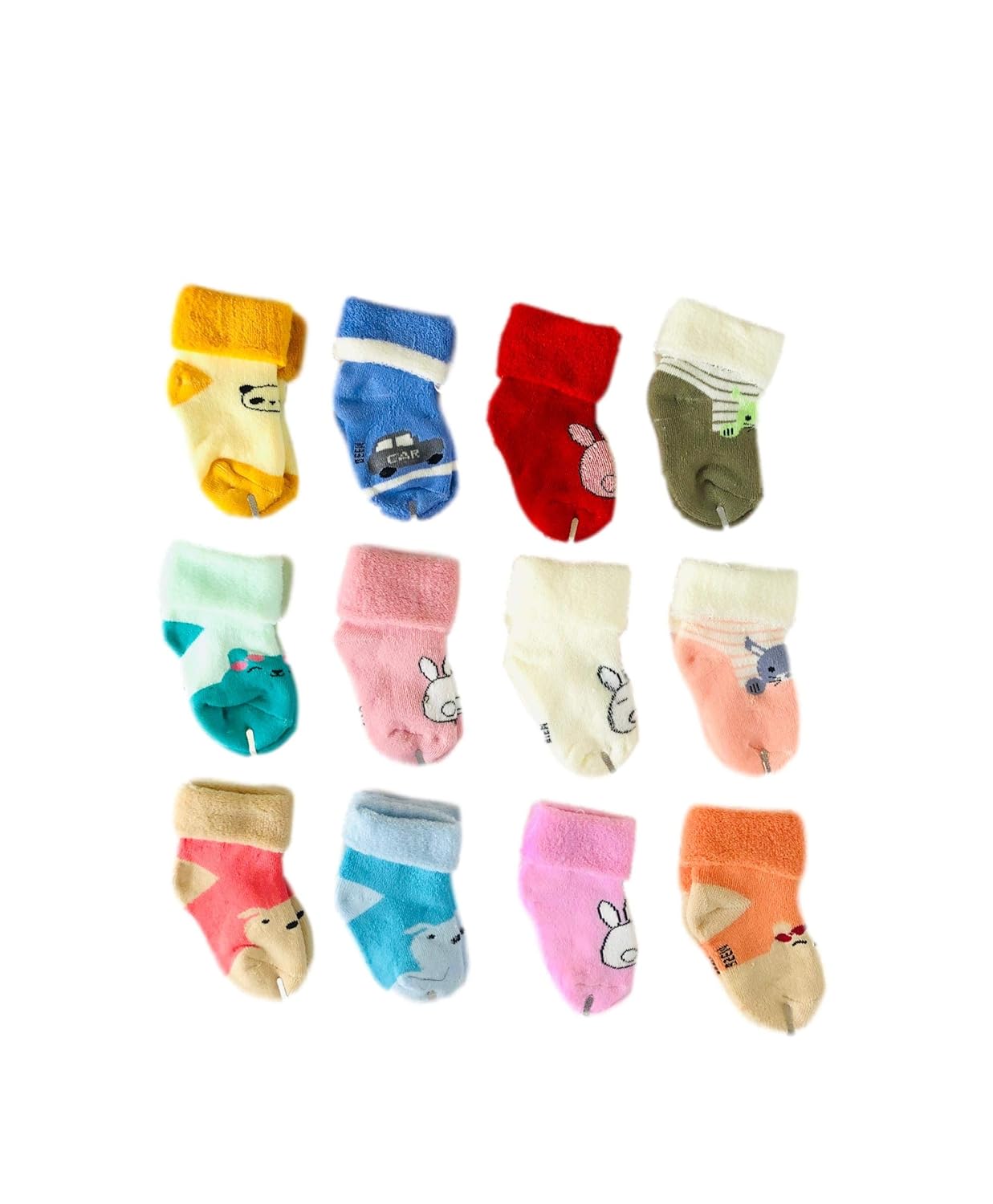 Freshfoot Baby’s Organic Cotton Socks For New Born Baby For 0-12 Months (Mixed Colour, Ankle Length)