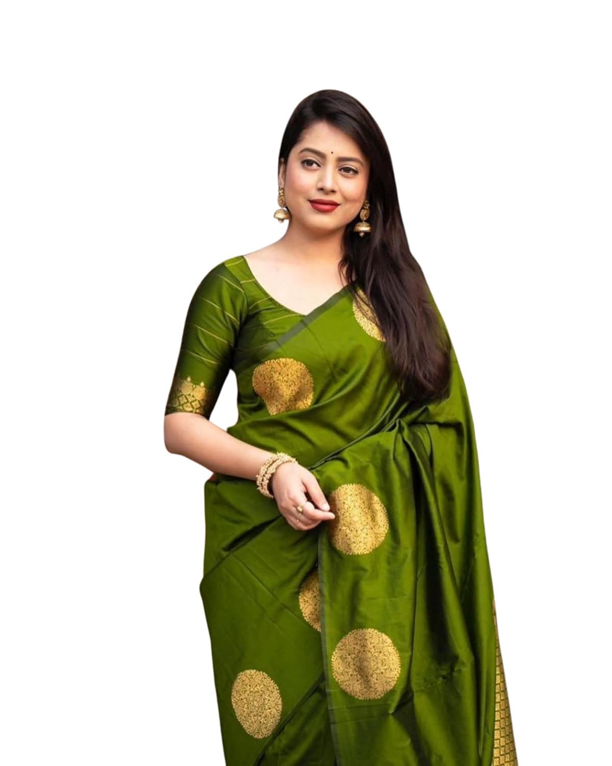 C J Enterprise Womens Pure Banarasi Soft Silk Saree Kanjivaram Style Sarees With Blouse Piece For Wedding (KeriGola-51) C J Enterprise Womens Pure Banarasi Soft Silk Saree Kanjivaram Style Sarees With Blouse Piece For Wedding (KeriGola-51)