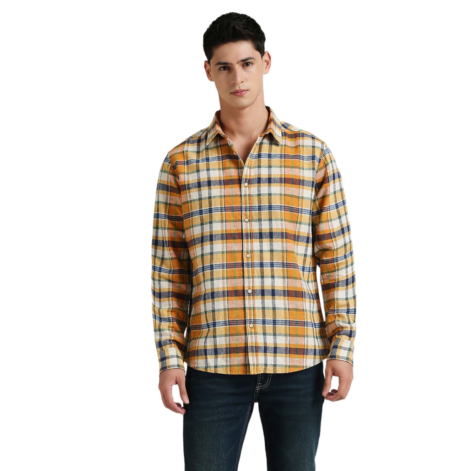 Pepe Jeans Men’s Checkered Regular Fit Shirt