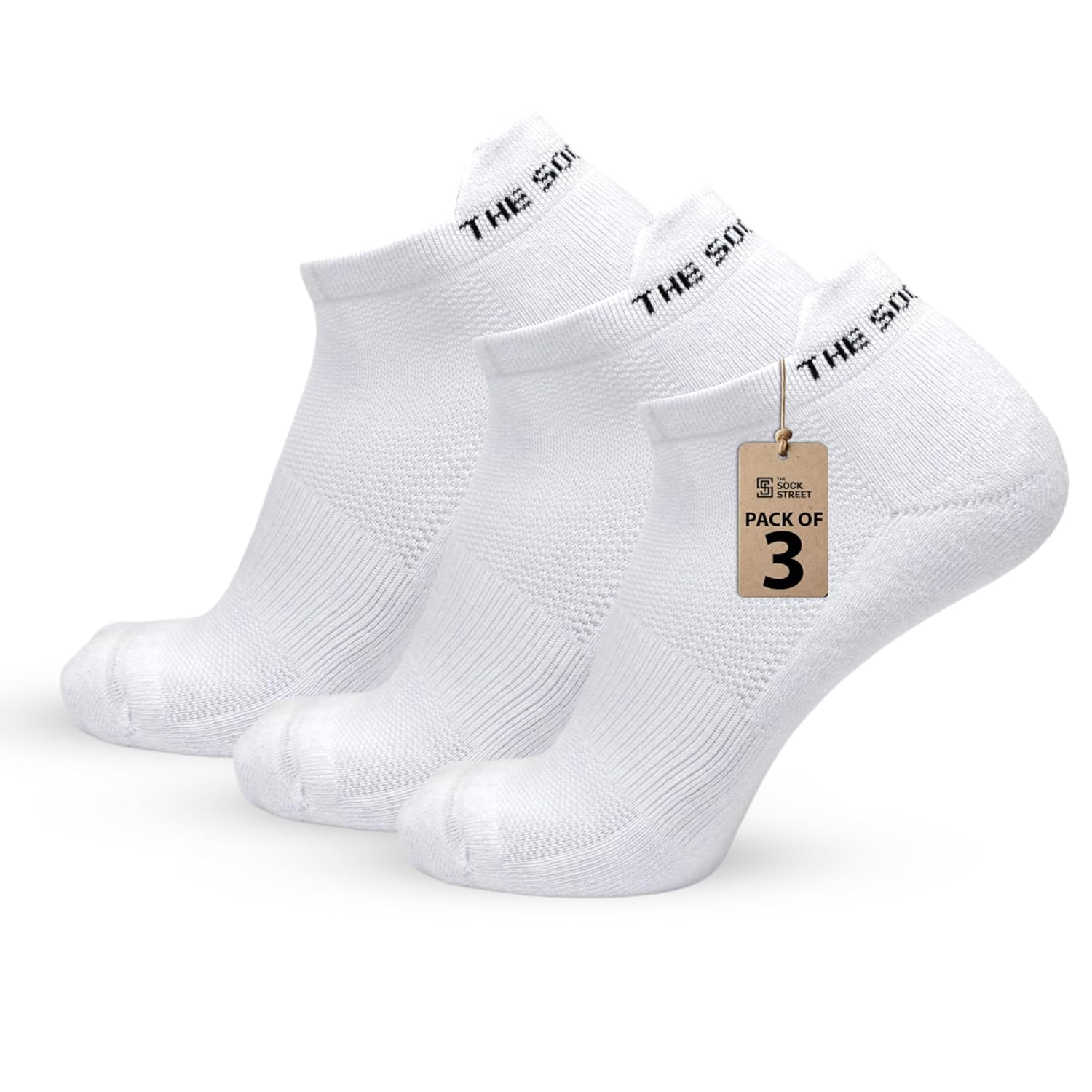 The Sock Street Bamboo Socks for Men | Ankle Length Low Cut Premium Material | Odour-Free, Breathable & Durable | Padded Base & Anti-bacterial | 3X Softer than Cotton Socks | Pack of 3