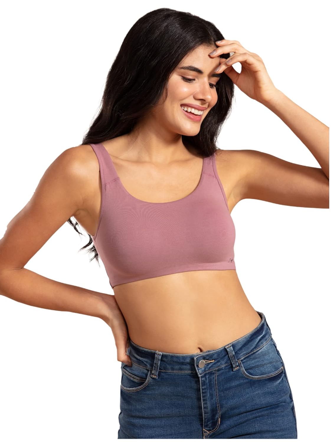 NYKD Everyday Wireless & Non Padded Support Shaper Sports Bra for Women | Soft Cup & Full Coverage Easy Peasy Slip Bra – NYB113