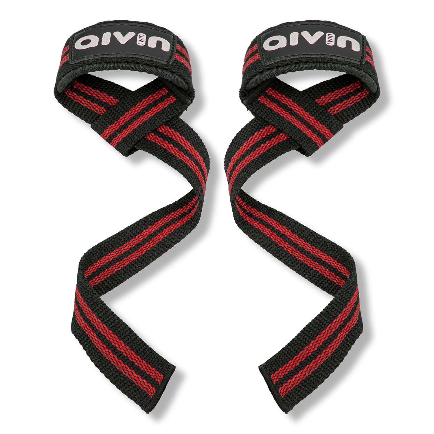 Aivin Assist Weight Lifting Straps with Padded Cuff Wrist Support For Gym Gym Accessories For Men For Women Wrist Strap For Gym Wrist Support Deadlift Strap Weightlifting Straps For Grip Gym Straps For Weight Lifting (Black/Red)