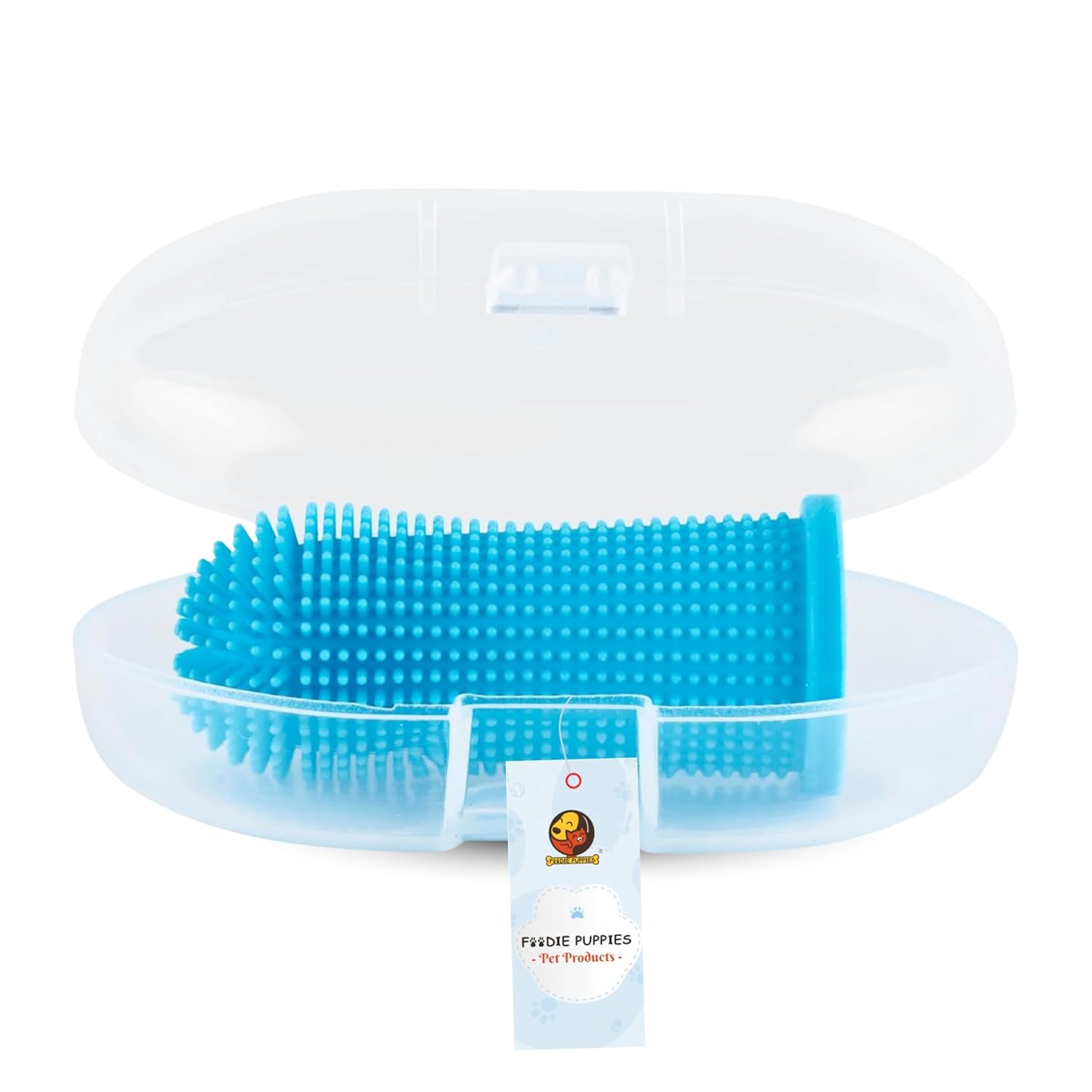 Foodie Puppies Natural Soft Silicone Finger Toothbrush for Dogs | for Easy Teeth Cleaning | Massaging | Soothing Gums | Fresh Breath | Pets Oral Care Supplies
