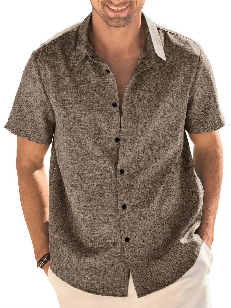 TOPLOT Men’s Solid Regular Fit Shirt