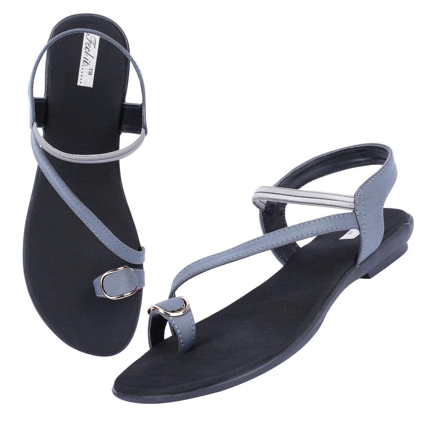 Feel it Flats Sandal Comfort Wear for Women’s & Girl’s I Ladies Stylish Comfortable Flat Sandals Slippers with Back Strap for Casual & Office Wear