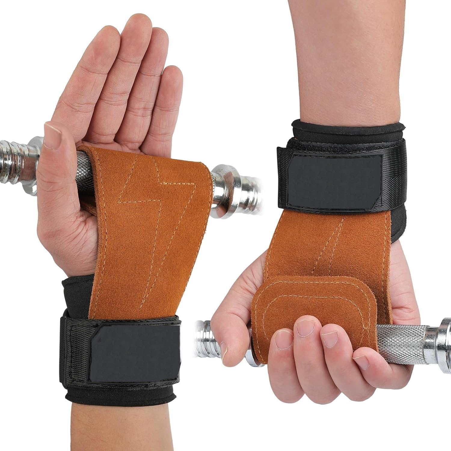 Leosportz Weight Lifting Hook Straps – Leather Lifting Straps Reduce Cellulose | Weightlifting for Deadlift and Powerlifting, Neoprene Padded Gym Lifting Straps for Women Men (Leather) Leosportz Weight Lifting Hook Straps – Leather Lifting Straps Reduce Cellulose | Weightlifting for Deadlift and Powerlifting, Neoprene Padded Gym Lifting Straps for Women Men (Leather)