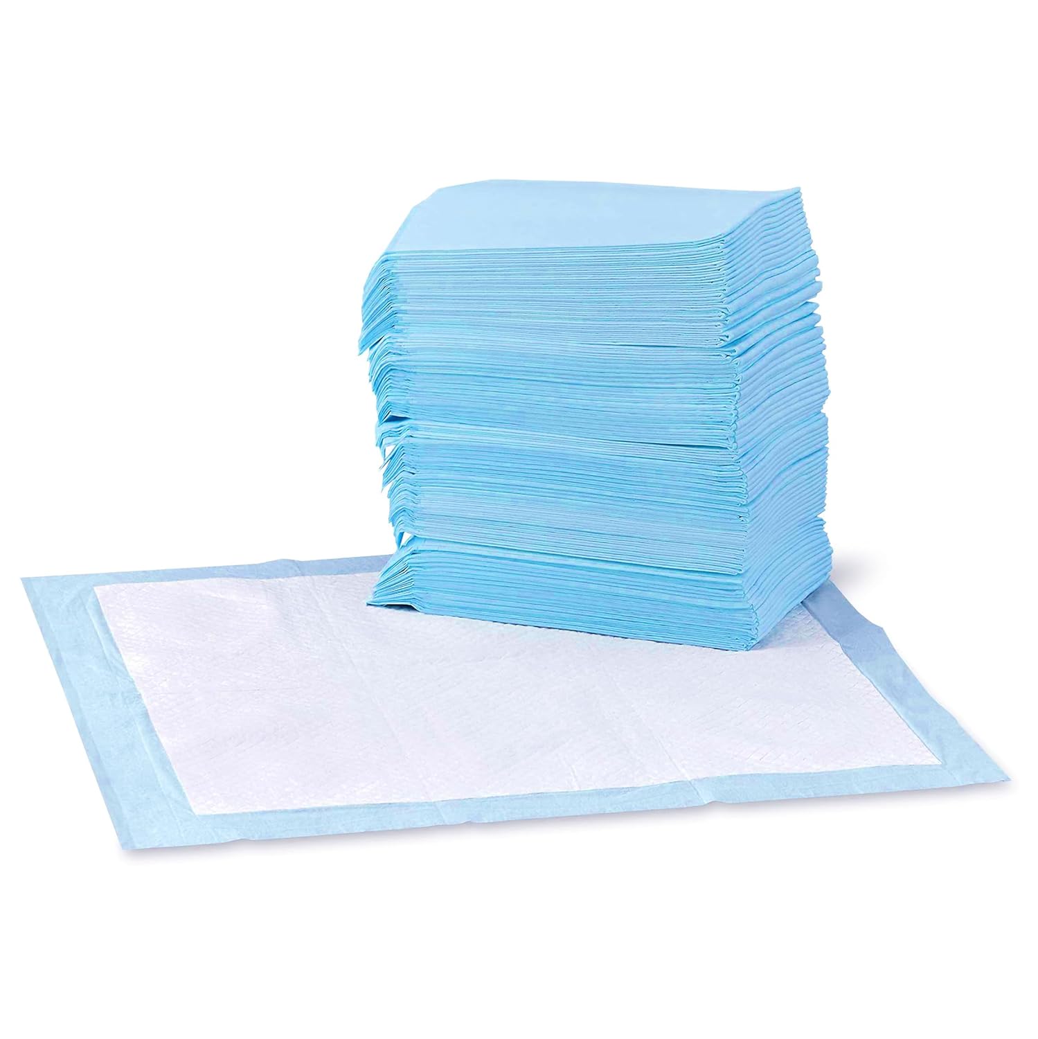 AmazonBasics Pet Pee Pads for Potty Training| Standard | Regular 56 x 56cms | 100 Pieces |Leak-Proof Quick Dry Design, 5-Layer, for Small Dogs and Puppies (Standard, Regular Size, 100 Pads)