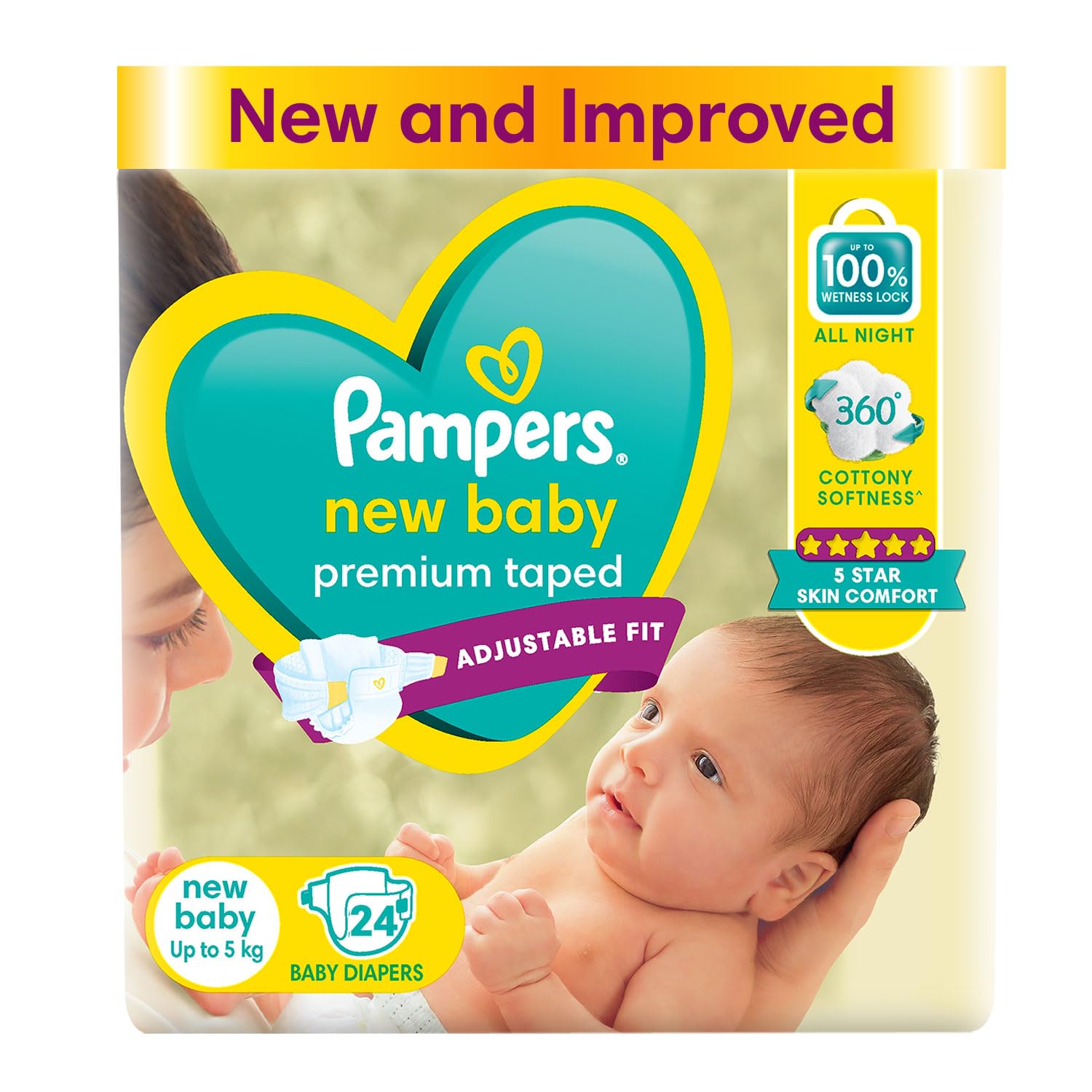 Pampers Active Baby Diapers, New Born, Extra Small, (NB, XS) size, 24 Count, Taped style diaper Pampers Active Baby Diapers, New Born, Extra Small, (NB, XS) size, 24 Count, Taped style diaper