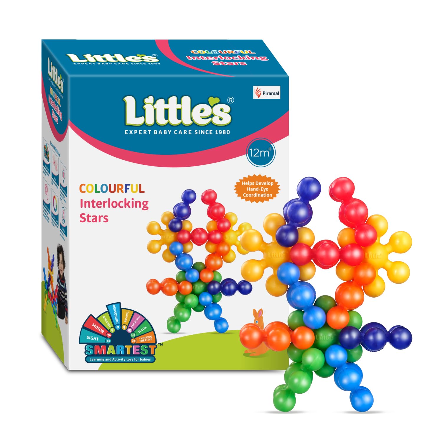Little’s Colorful Interlocking Stars | Activity & Learning Toys for Kids | Multi-Colour Toddler Activity Toys | Baby Toys | Develops fine Motor & Reasoning Skills | Kids Toys for 1 Year Old+