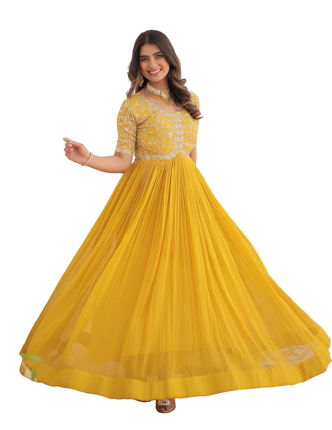 Fashion Basket Georgette Embroidered Anarkali Gown for Women Fashion Basket Georgette Embroidered Anarkali Gown for Women