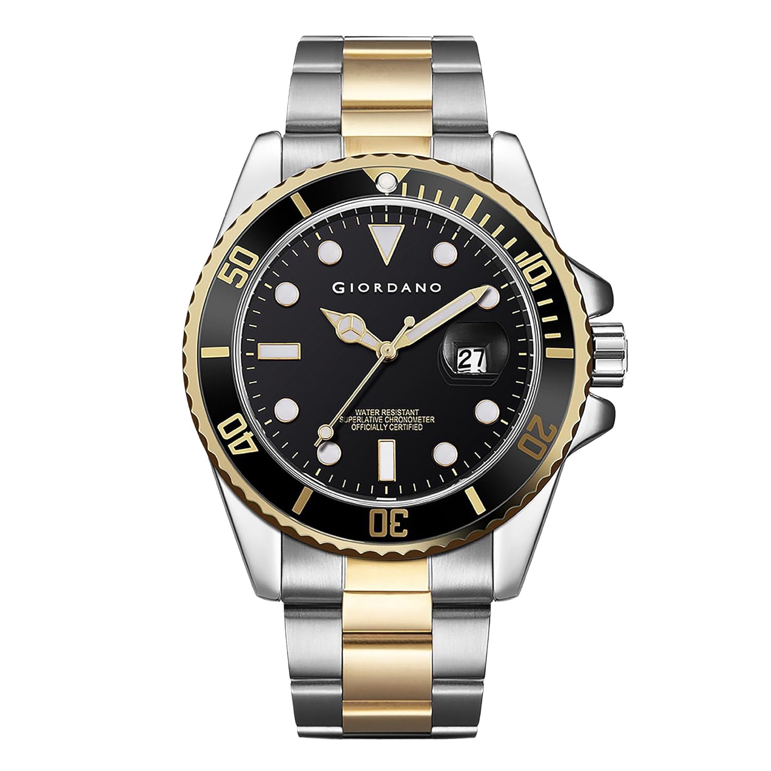 Giordano Analog Wrist Watch for Men Stylish Metal Strap with Water Resistant 3 Hand Mechanism Watch GD-50006