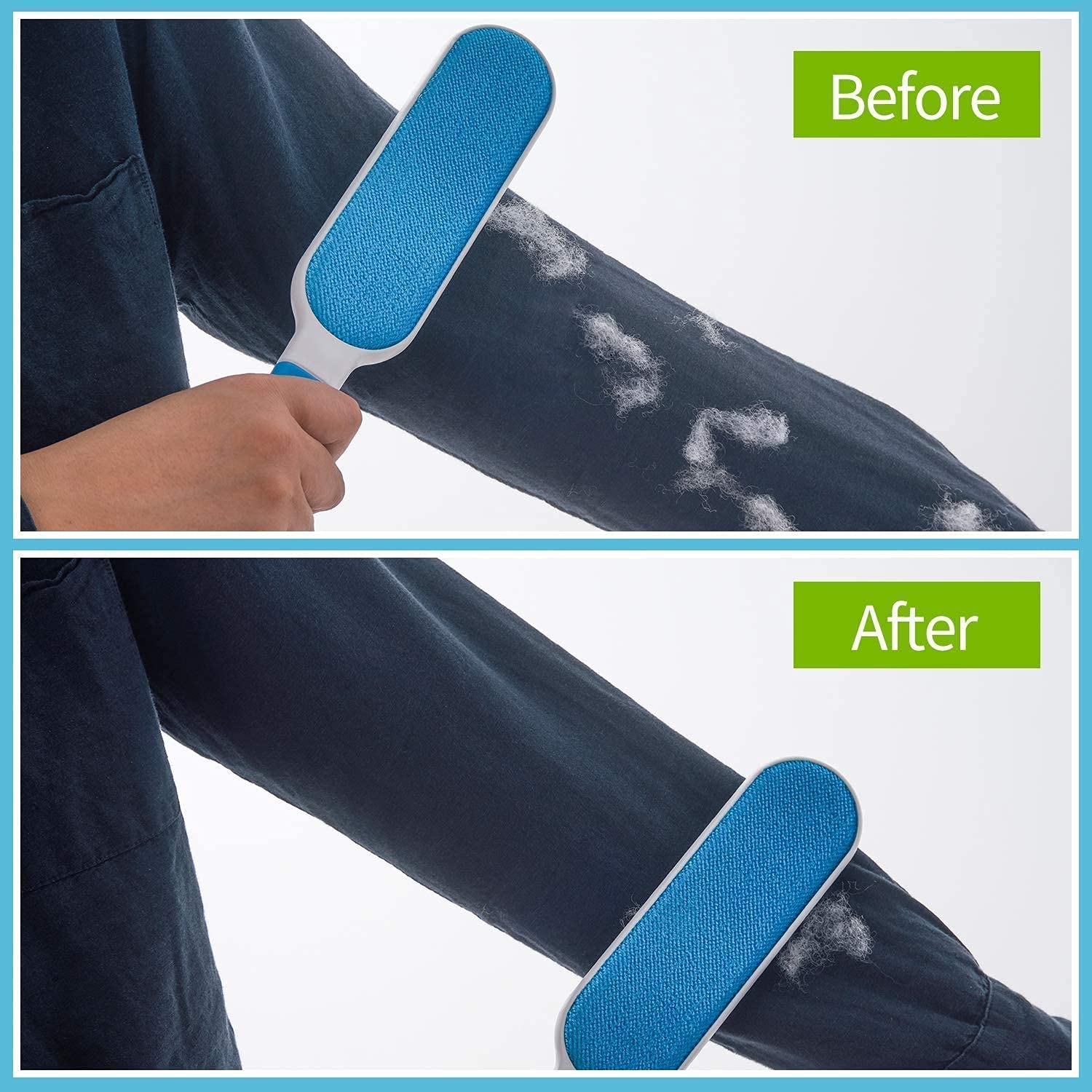 EPISKEY Pet Hair Remover Brush – Sided Lint Brush with Self – Cleaning Base Lint Brush – Fur & Lint Removal for Clothes Furniture Car Seat Couch Remover Magic Clean Clothing,Furniture (Blue) (PHR)