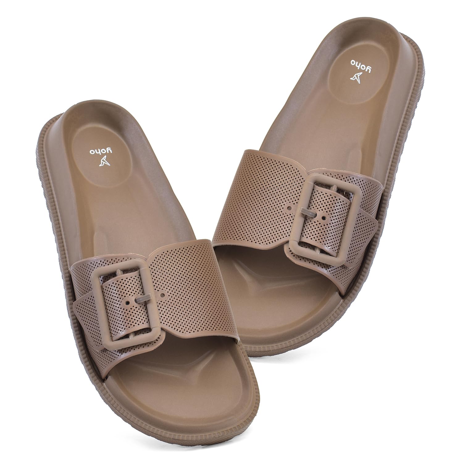 YOHO Grape Sliders for Women/Girls | Lightweight & Stylish Cushioned Slides | Adjustable Buckle Strap | Comfortable, Anti-Skid, Waterproof Flip Flops YOHO Grape Sliders for Women/Girls | Lightweight & Stylish Cushioned Slides | Adjustable Buckle Strap | Comfortable, Anti-Skid, Waterproof Flip Flops