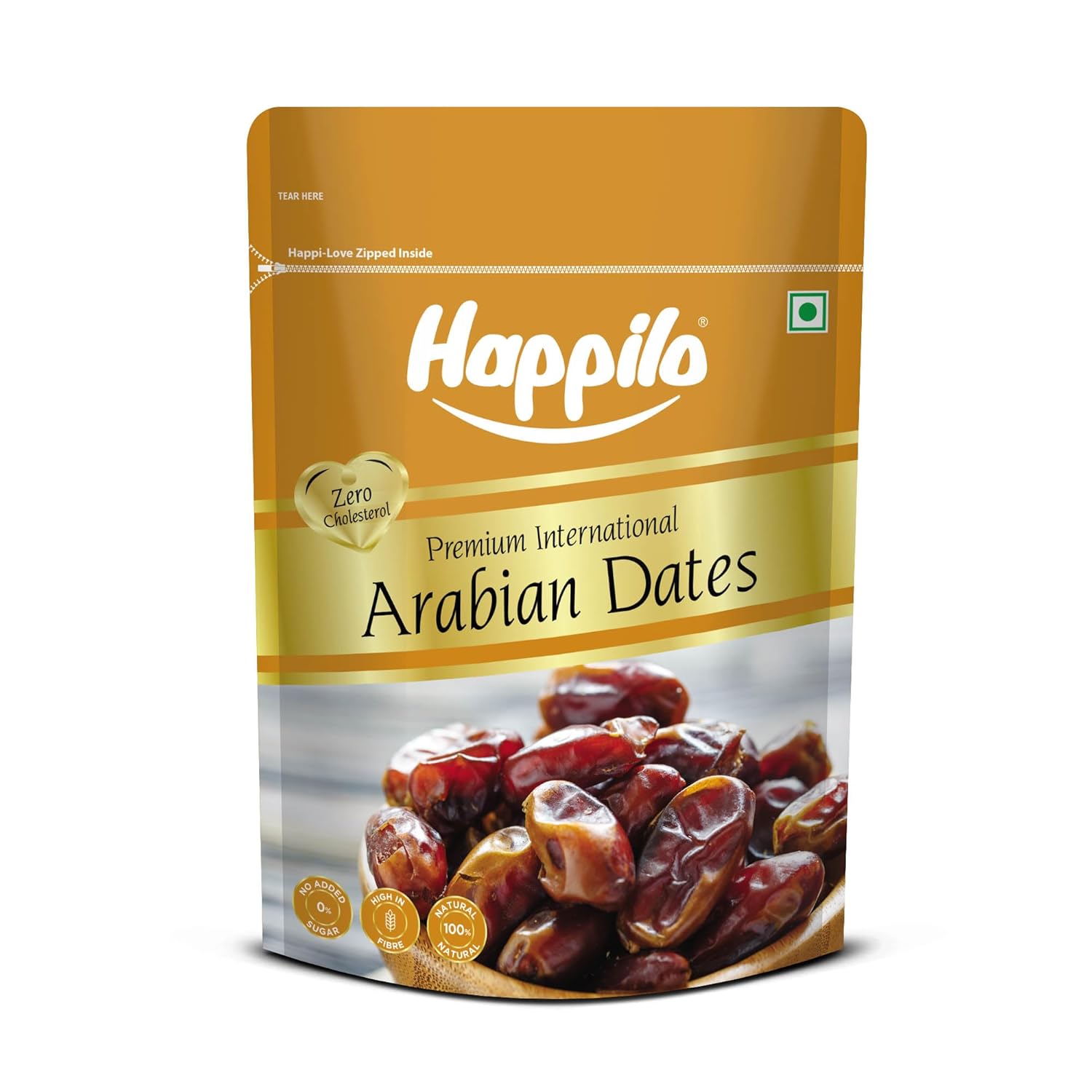Happilo Premium Natural Arabian Dates 500g Pouch | Khajur, Khajoor | Dry Fruits | Dates in Fresh | Healthy Snacks | Rich in Fibre | No Added Sugar Happilo Premium Natural Arabian Dates 500g Pouch | Khajur, Khajoor | Dry Fruits | Dates in Fresh | Healthy Snacks | Rich in Fibre | No Added Sugar