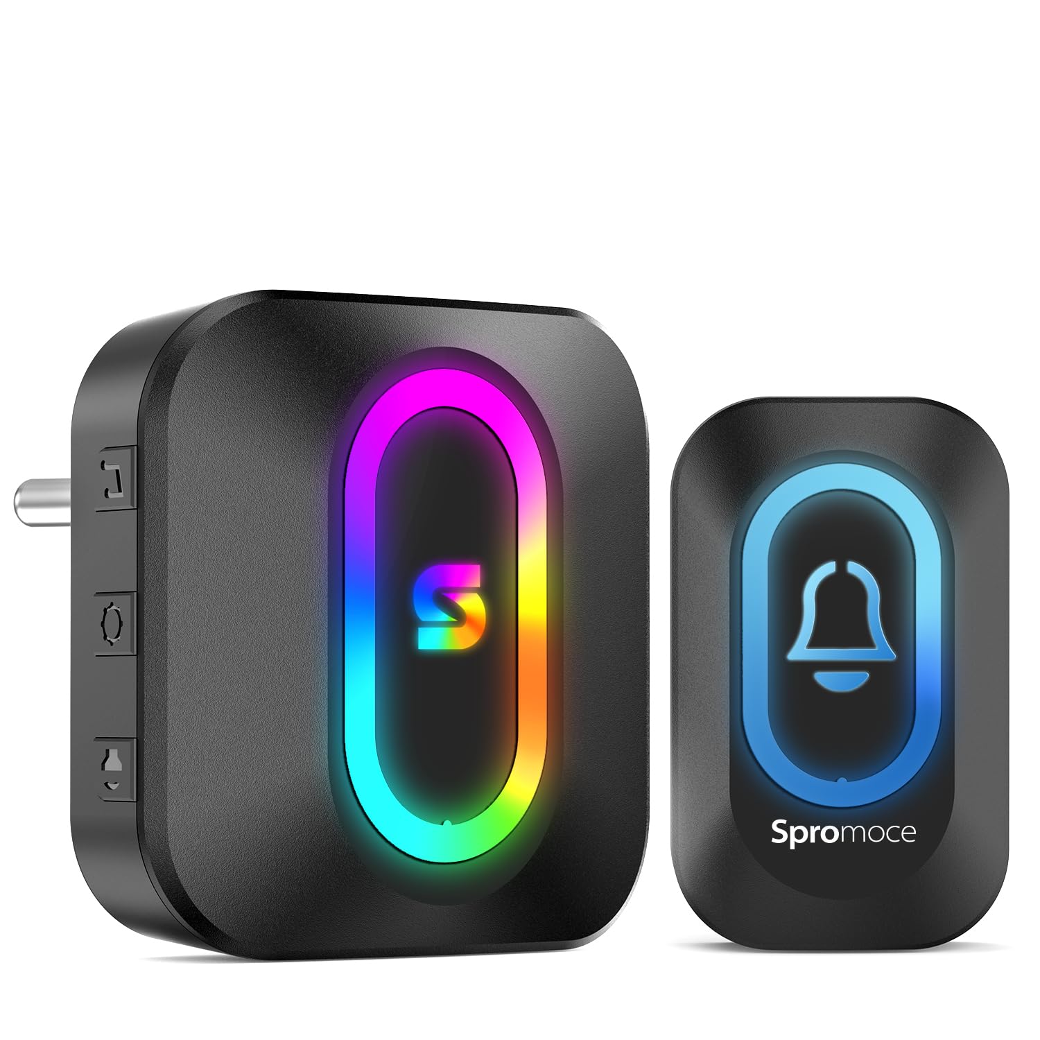 Spromoce Wireless Door Bell for Home, 1000FT Long Range Calling Bell for Office, IP55 Waterproof Cordless Remote Doorbell with 38 Chimes, 4-Level Volume