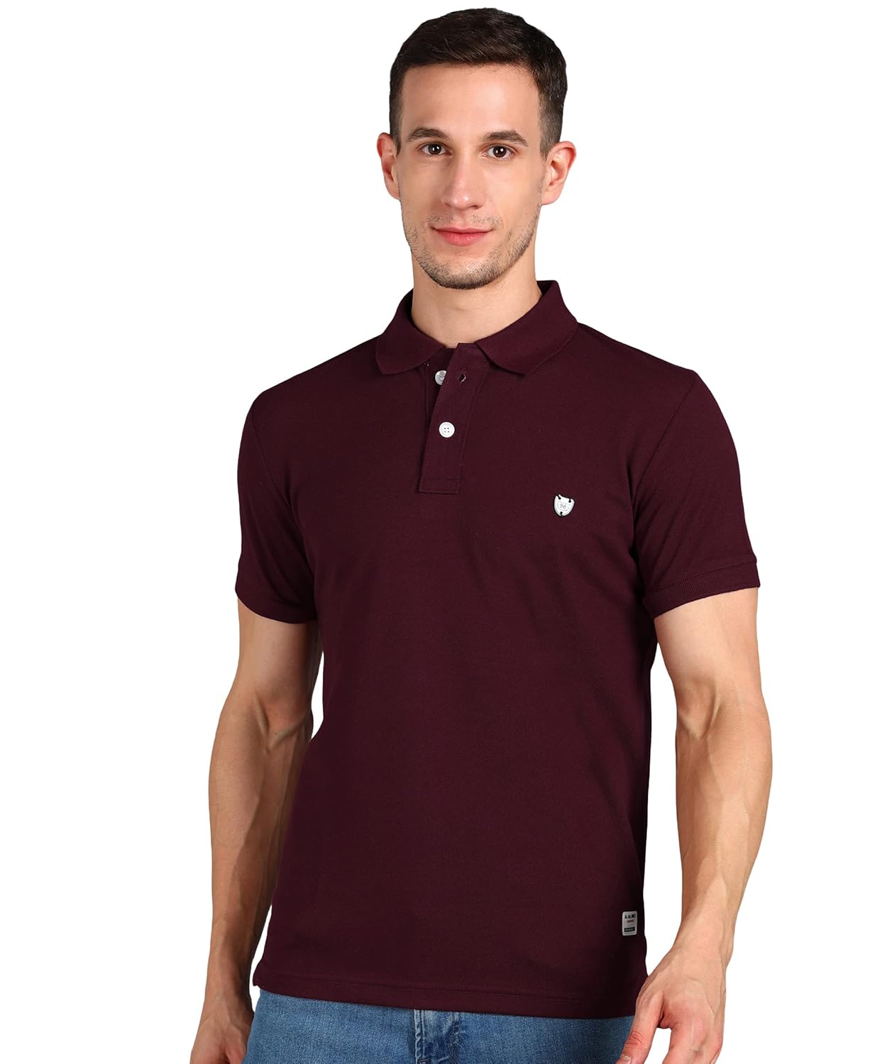 Alan Jones Clothing Men’s Cotton Slim Fit Polo T-Shirt