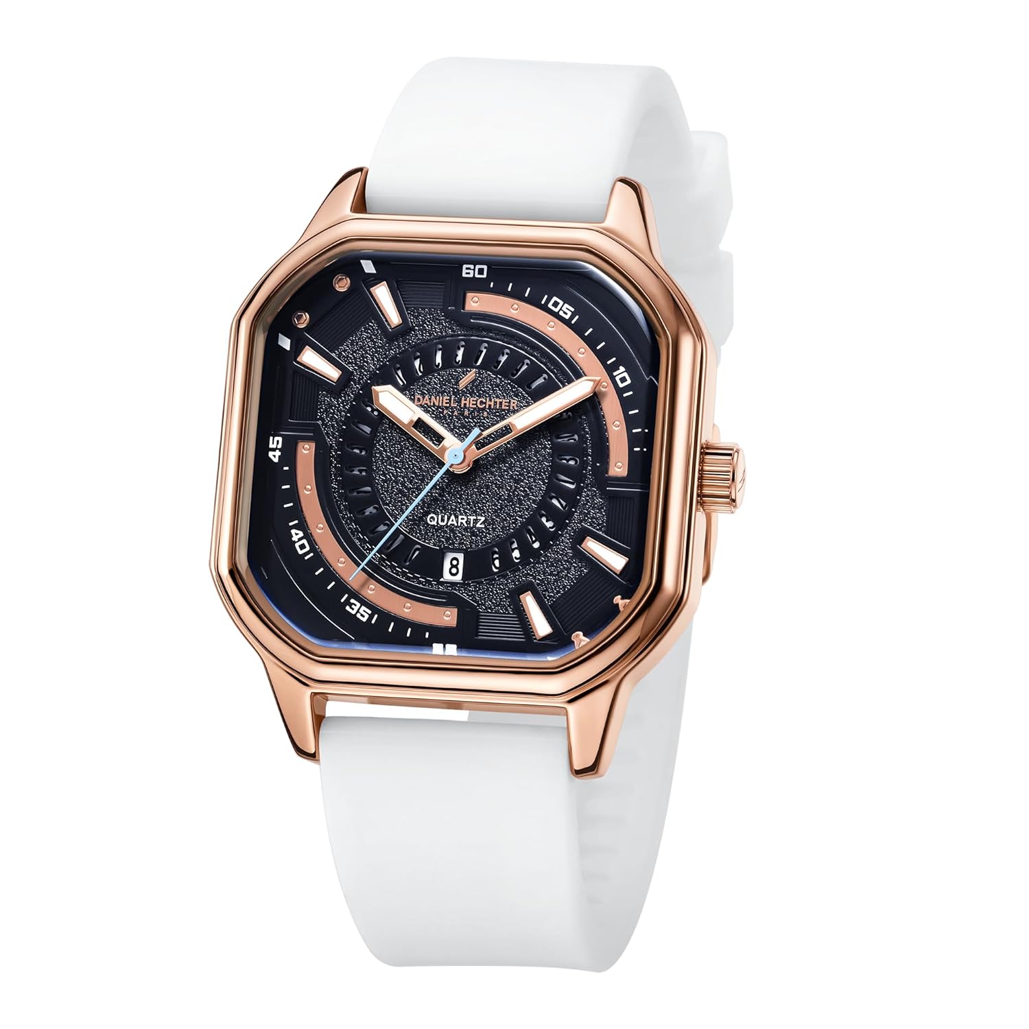 Daniel Hechter Paris Rivoli Collection Modern Analog Watch for Men with Octagon Dial and Silicon Band-DHM1003