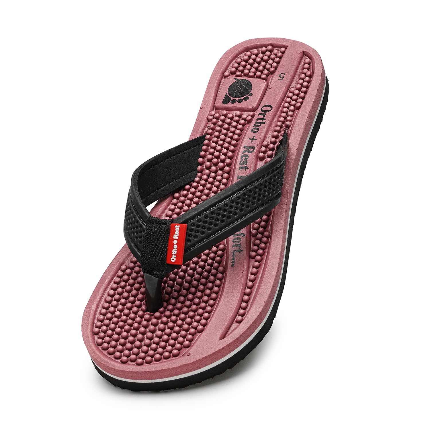 Ortho + Rest Doctor Orthopedic Slippers for Women | Anti-Skid Health Flip Flops with Acupressure Massage Footbed | Super Soft and Comfortable Doctor Chappal for Pain Relief