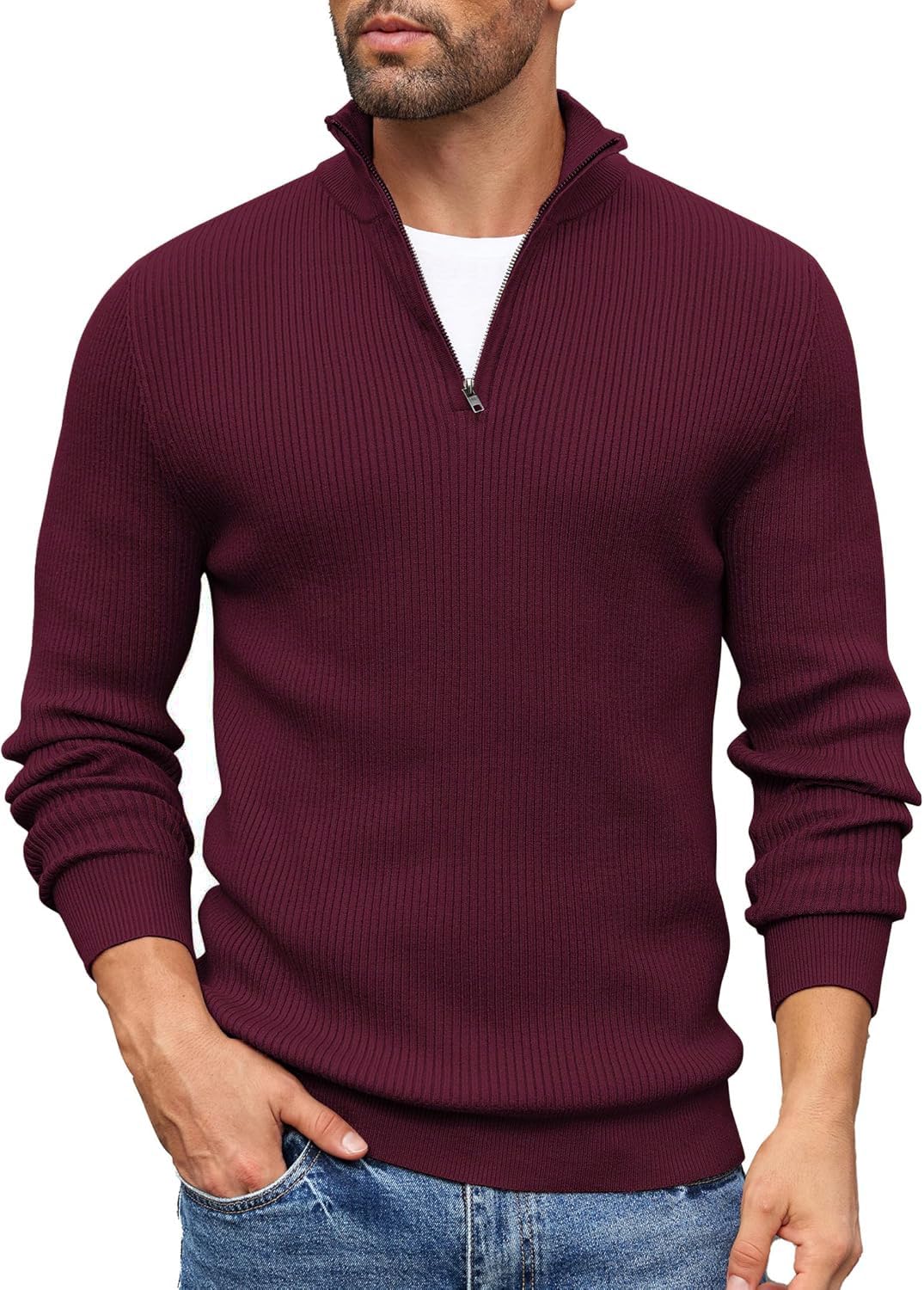 DENIMHOLIC Men High Neck Zipper Full Sleeve Cotton Knitted Winter Sweater for Man DENIMHOLIC Men High Neck Zipper Full Sleeve Cotton Knitted Winter Sweater for Man