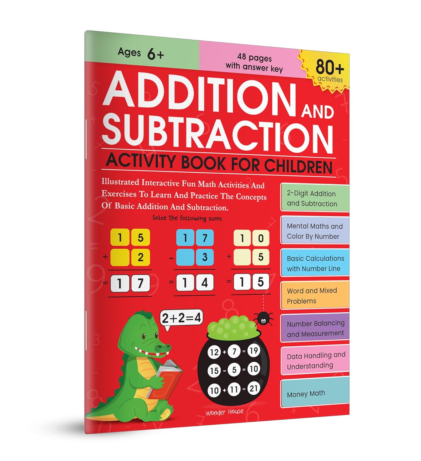 Addition and Subtraction Activity Book For Children – 80+ Activities Inside | Ages 5, 6, 7 | 2.5 hours of interactive and skill building fun