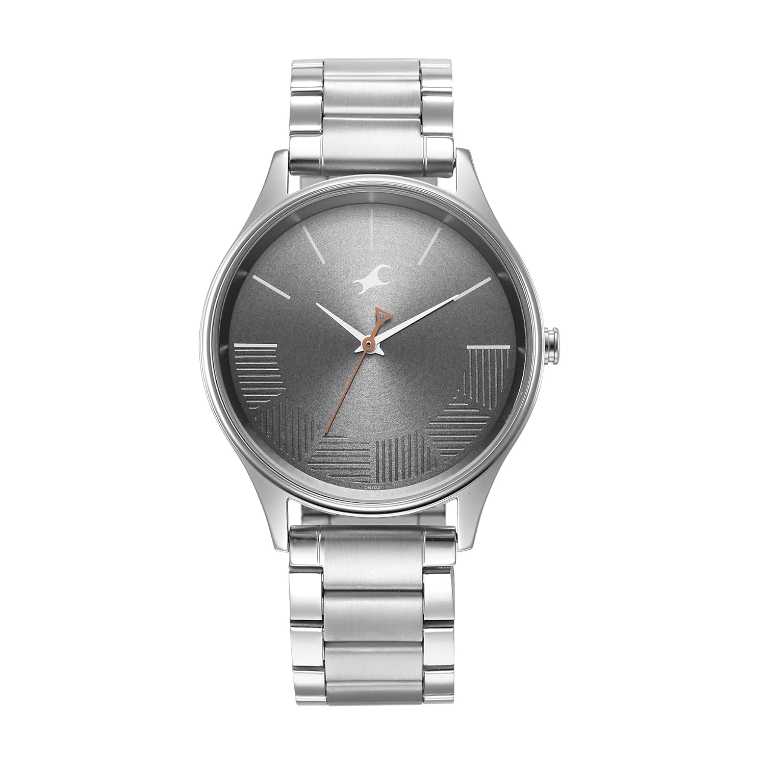 Fastrack Stunners Quartz Analog Grey Dial Silver Metal Strap Watch for Guys – NT3291SM01​