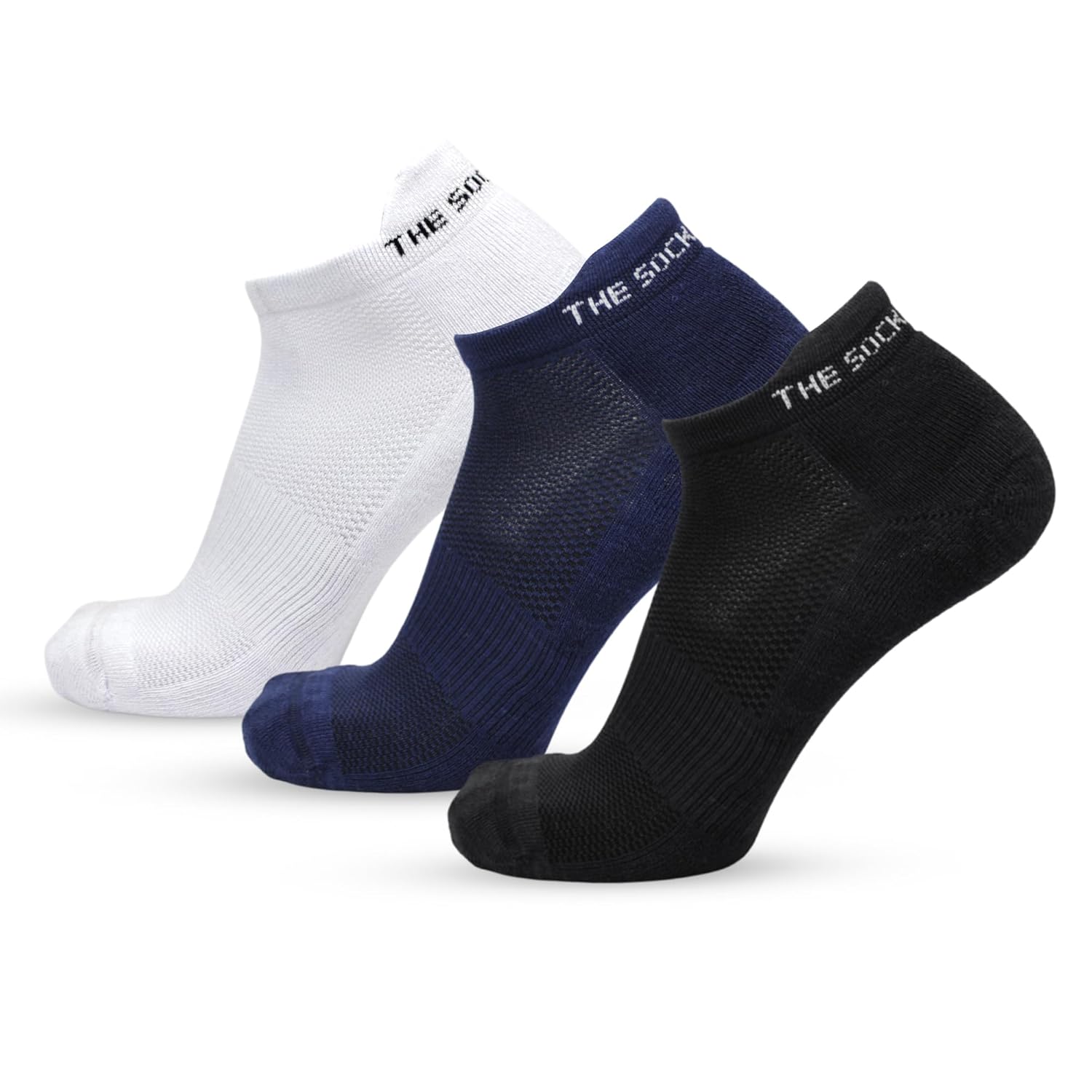 The Sock Street Bamboo Socks for Men | Ankle Length Low Cut Premium Material | Odour-Free, Breathable & Durable | Padded Base & Anti-bacterial | 3X Softer than Cotton Socks | Pack of 3