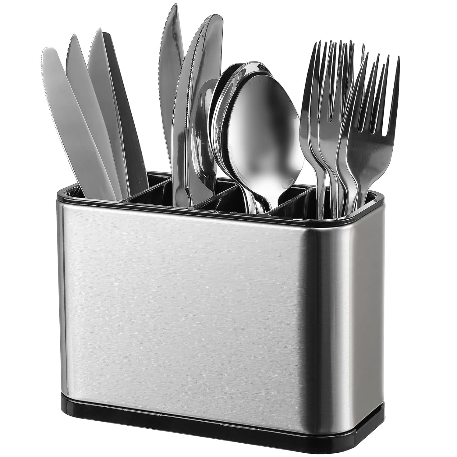 TENOM Stainless Steel Spoon Holder For Dining Table, Spoon Stand For Kitchen Steel, Cutlery Stand, Spoon Organiser For Kitchen, Cutlery Holder For Dining Table, Silver