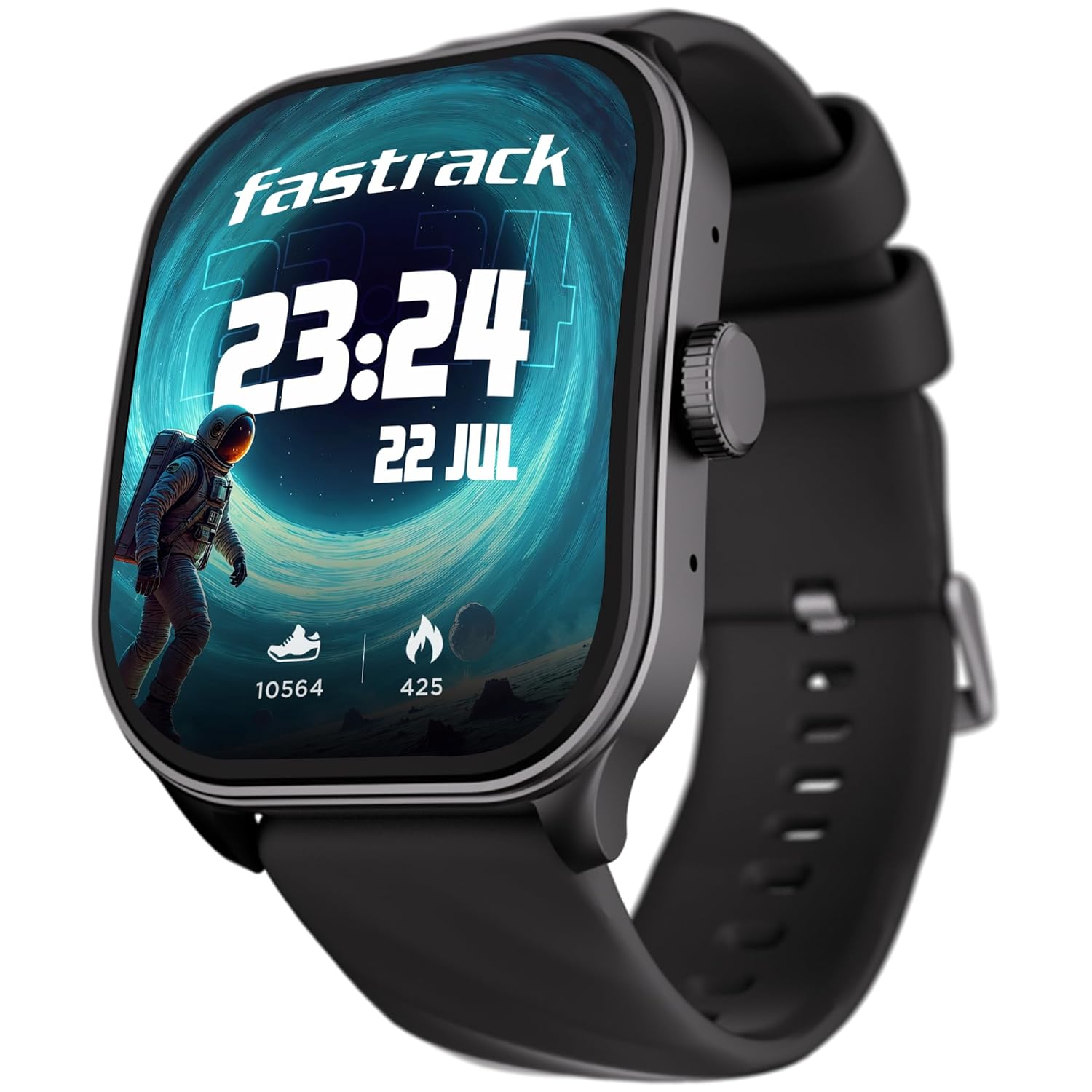 Fastrack Limitless FS2 Pro 1.96″ AMOLED Smart Watch with BT Calling, AI Voice Assistant, 100+ Sports Modes, 5-Day Battery, Fast Charge, Health Tracking, – Smartwatch for Men & Women (Black)