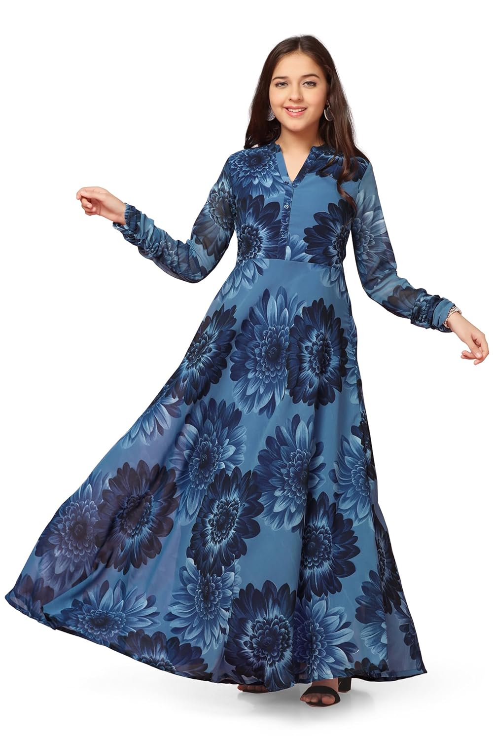 Fashion Dream Girl’s Floral Printed Maxi Dresses