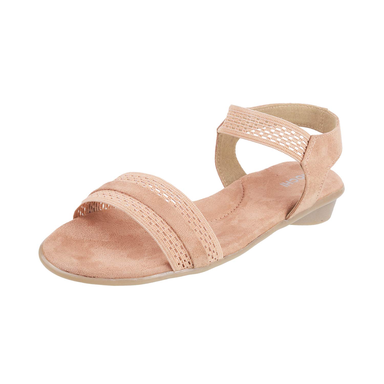 Mochi Women’s Faux Leather Comfy Fashion Sandals with Low Heel