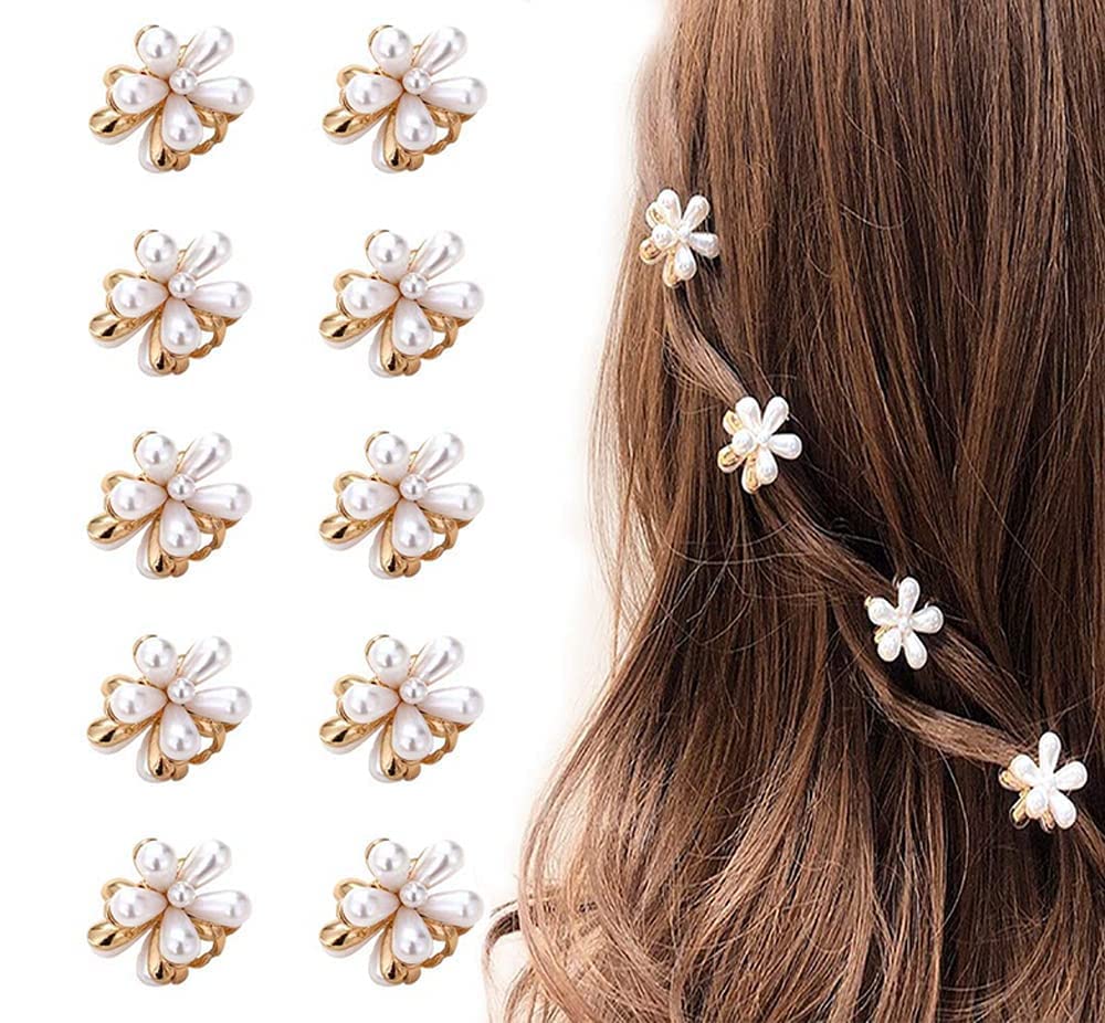 JWELLA 10 Pcs Korean Style Clips for Hair,Hair Clips For Women Stylish Latest, Girls Hair Accessories, Mini Pearl Claw Clips, Hair Accessories Women(Pack oF 10) JWELLA 10 Pcs Korean Style Clips for Hair,Hair Clips For Women Stylish Latest, Girls Hair Accessories, Mini Pearl Claw Clips, Hair Accessories Women(Pack oF 10)