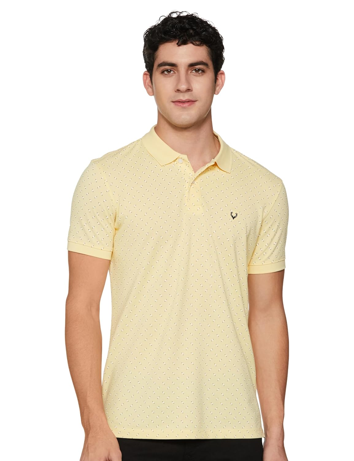 Allen Solly Men Polycotton Regular Fit Printed Polo T-Shirt