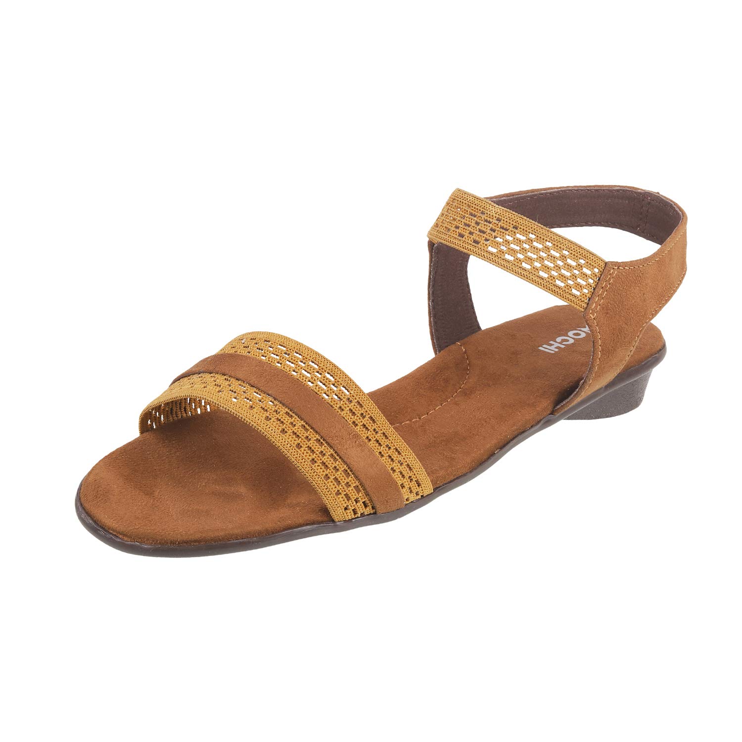 Mochi Women’s Faux Leather Comfy Fashion Sandals with Low Heel