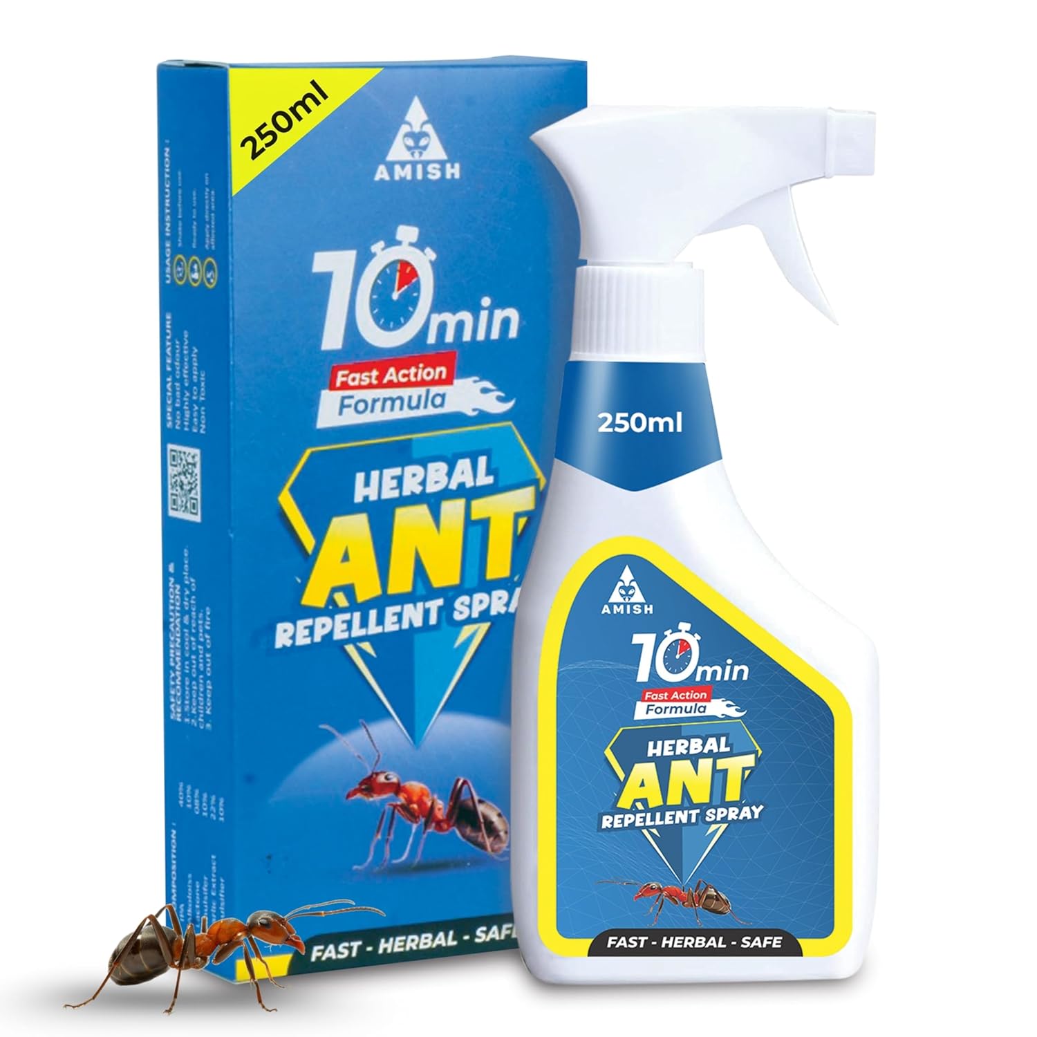 Amish Herbal Ant Spray 250ml Pack-1|10 Minutes Formula |Removes Entire Ant colony|Powerful 100% Organic No Chemical Ant Repellent Spray for Home Kitchen Office Garden Long Lasting Protection Amish Herbal Ant Spray 250ml Pack-1|10 Minutes Formula |Removes Entire Ant colony|Powerful 100% Organic No Chemical Ant Repellent Spray for Home Kitchen Office Garden Long Lasting Protection