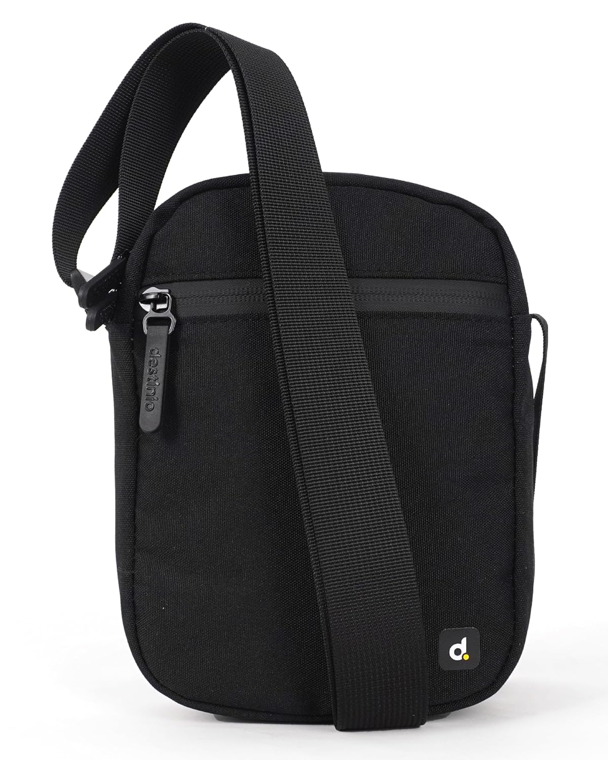 Destinio Small Crossbody Sling Bag for Men and Women – Waterproof Pocket and Zippers, Anti Theft Locking – Stylish Mini Side Bag for Man for Mobile, Passport