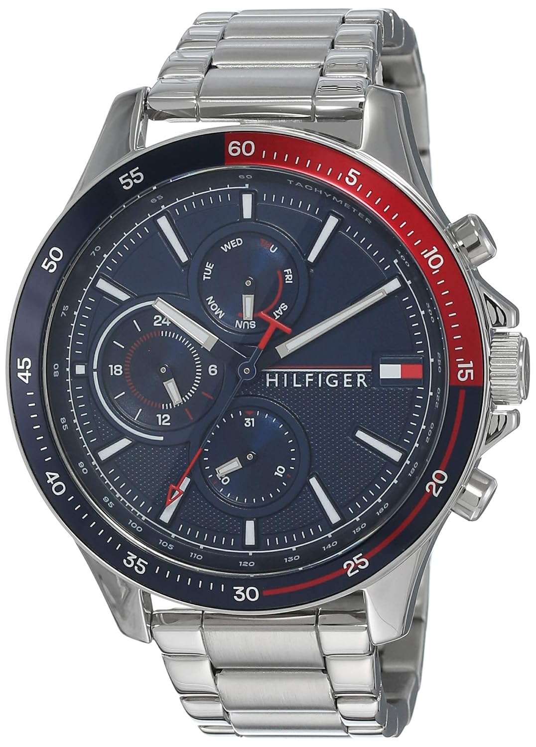 Tommy Hilfiger Quartz Multifunction Blue Dial Stainless Steel Strap Watch for Men-NETH1791718 Tommy Hilfiger Quartz Multifunction Blue Dial Stainless Steel Strap Watch for Men-NETH1791718