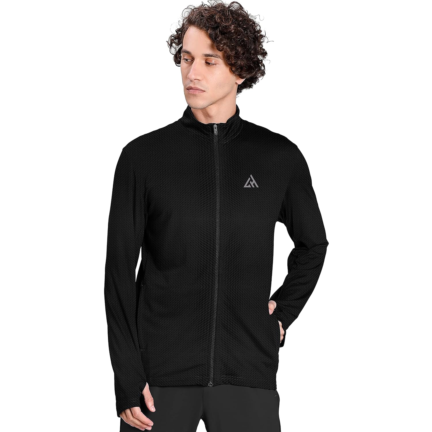 London Hills Men Polyester Standard Length Full Sleeve Full Zip with Pocket Solid Sports Track Jacket Black, 2XL London Hills Men Polyester Standard Length Full Sleeve Full Zip with Pocket Solid Sports Track Jacket Black, 2XL
