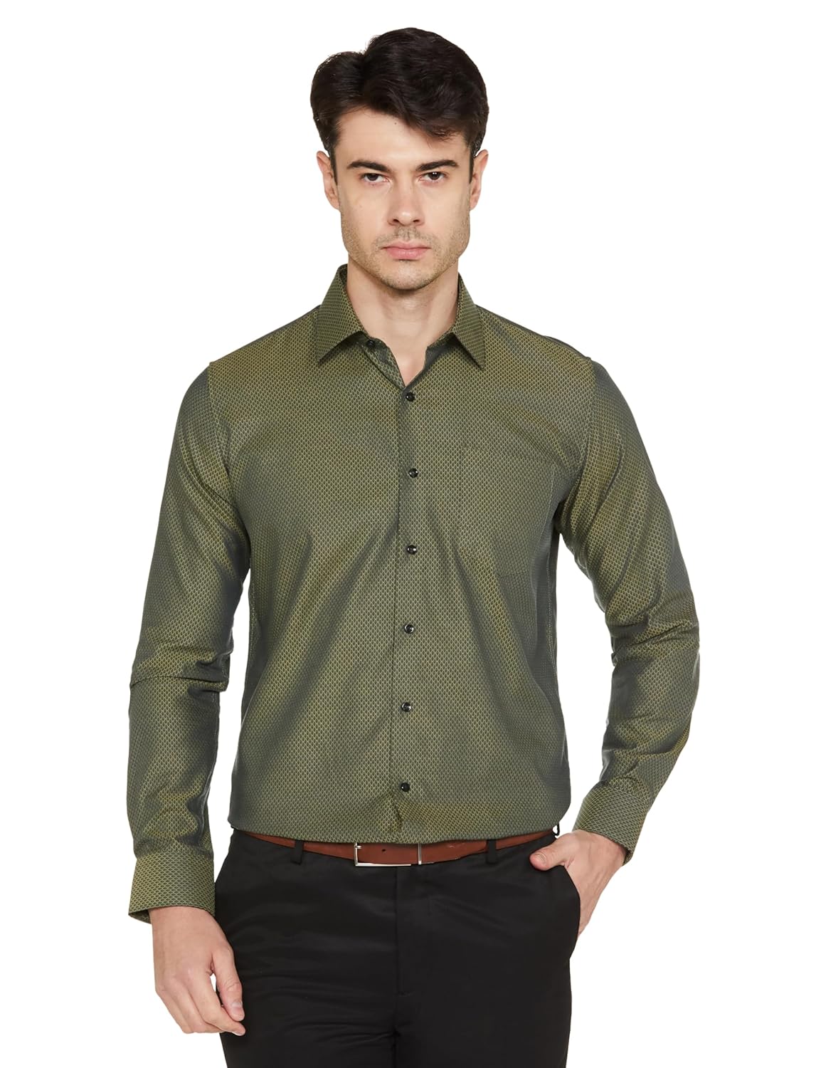 Van Heusen Men’s Slim Fit Premium Ceremonial 100% Cotton Print Shirt Van Heusen Men’s Slim Fit Premium Ceremonial 100% Cotton Print Shirt