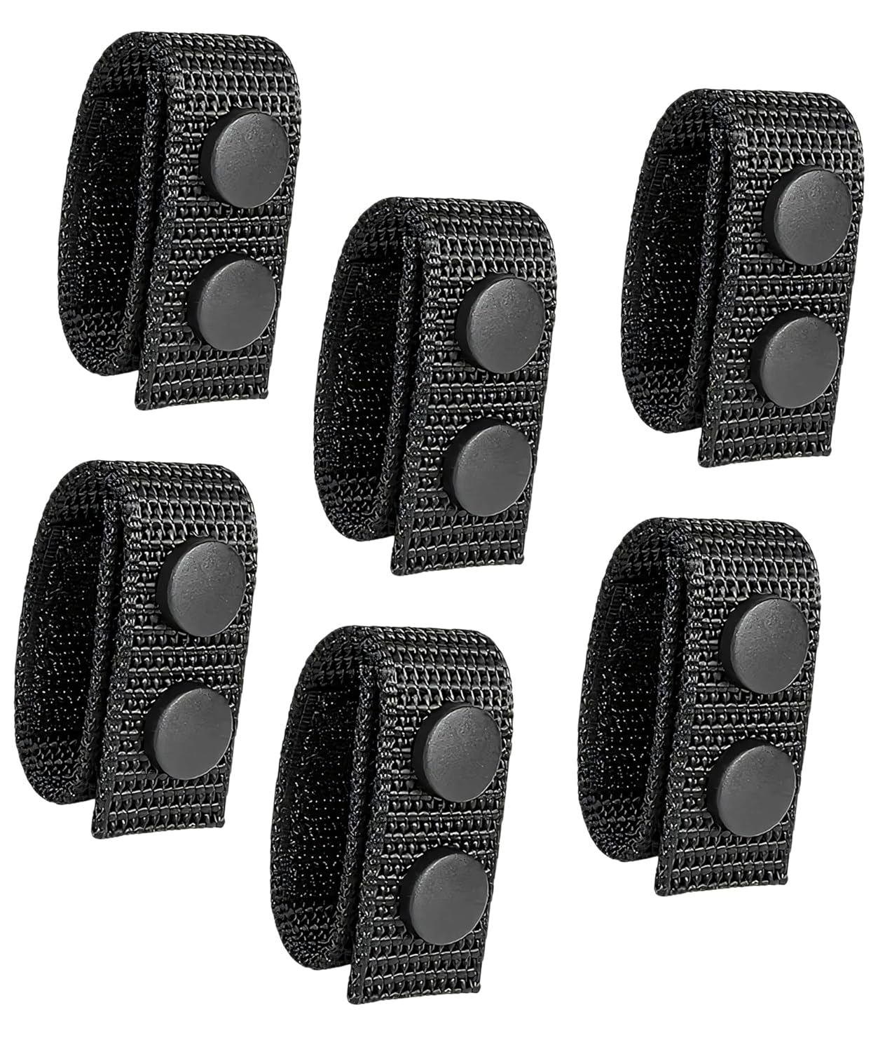 RupeeRise 6 Pcs Tactical Belt Loops for Men, Keepers for Duty Belt, Secure Tactical Gear Accessories for Police and Security Personnel （18 * 2.5 cm/7.08 * 0.98in）