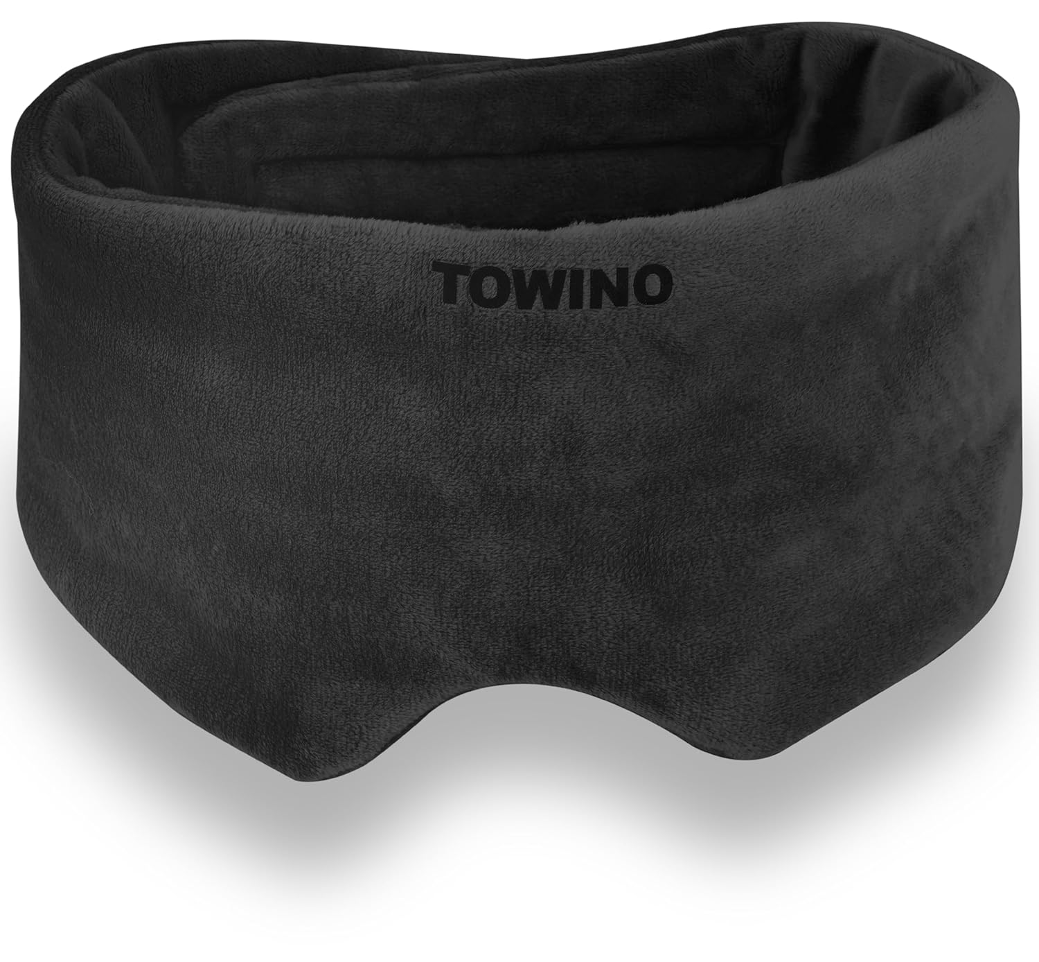 TOWINO® Eye Mask Belt for Sleep Eye Mask Super Soft & Smooth And Fully Adjustable To All Size Heads – Super Soft & Comfortable for Women and Men, Blindfold for Travelling, Night Sleeping,Nap Suitable for All Family Members Made In India (Black)