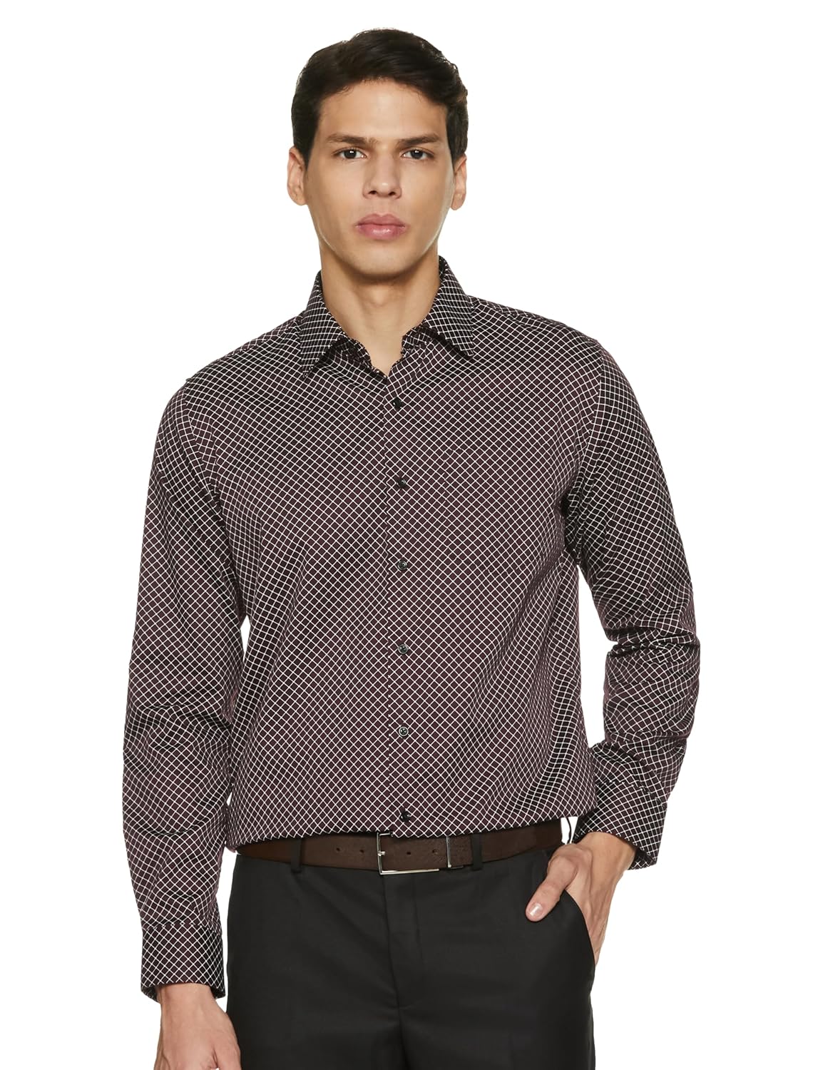 Van Heusen Men’s Cotton Slim Fit Printed Formal Shirt Van Heusen Men’s Cotton Slim Fit Printed Formal Shirt